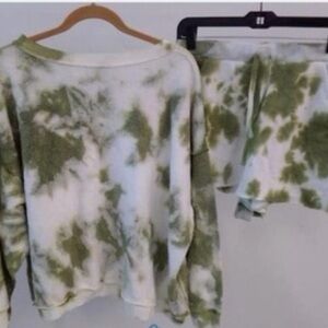 free people shorts and sweatshirt set